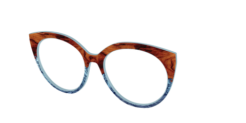The Blue Wood Waves Crystal