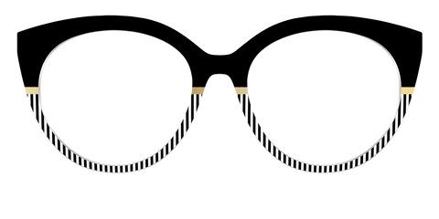 The Chic Stripes Crystal with Gold Foil