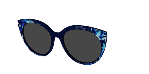 The Polarized Indigo Tortoise Sun Top