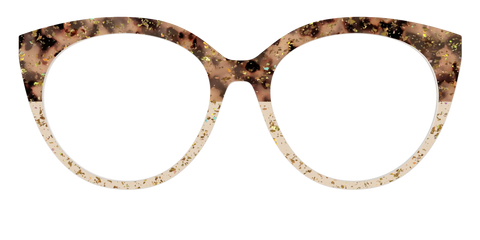 The Khaki Tortoise Crystal Split with Gold Flakes