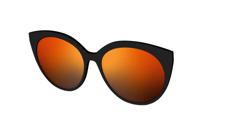 The Polarized Orange Reflective Sun Top
