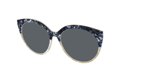 The Polarized Navy to Taupe Pearl Split Sun Top