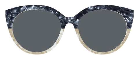 The Polarized Navy to Taupe Pearl Split Sun Top