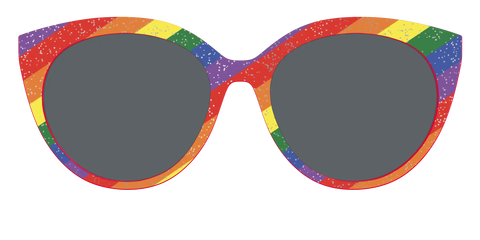 The Polarized Traditional Pride Flag Glitter Sun Top