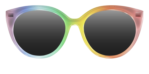 The Polarized Rainbow Gradient Sun Top