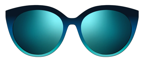The Polarized Royal Blue to Seafoam Gradient Sun Top