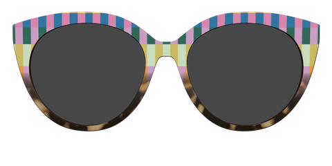 The Polarized Summer Stripes Tortoise Sun Top