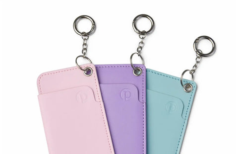 The Top Frame Keychain Case Iris Blue